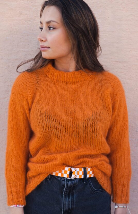 tynn mohair genser strikkeoppskrift