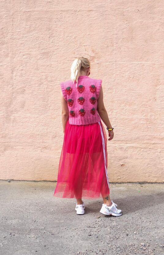 strikkeoppskrift vest dame