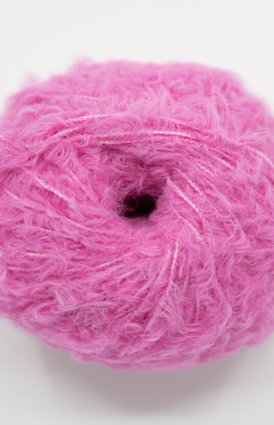 knallrosa garn fluffy