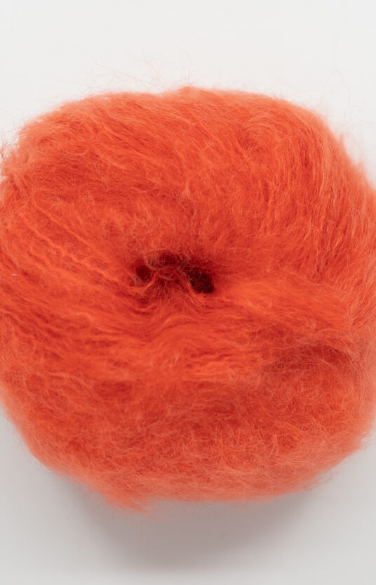 knallrød mohair garn chunky