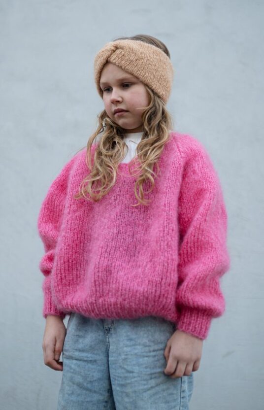 mohair genser barn strikkeoppskrift