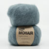Blue grey mohair yarn