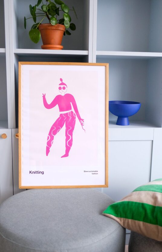 poster til bildeveggen rosa