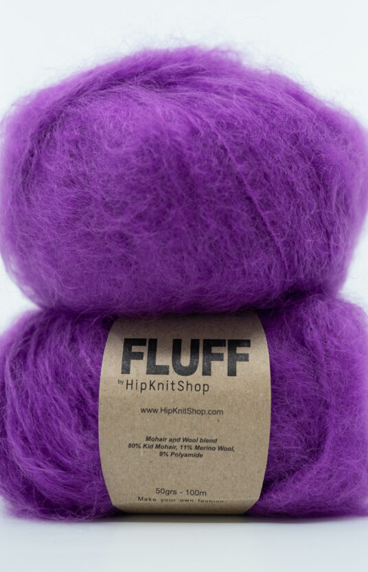 mohair garn lilla fluff