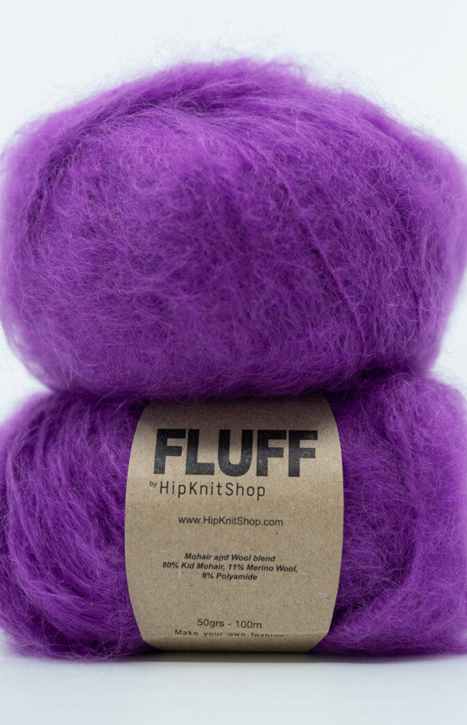 mohair garn lilla fluff