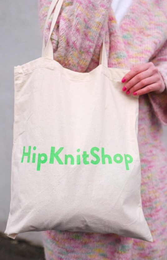 shoppingveske resirkulert bomull hipknitshop