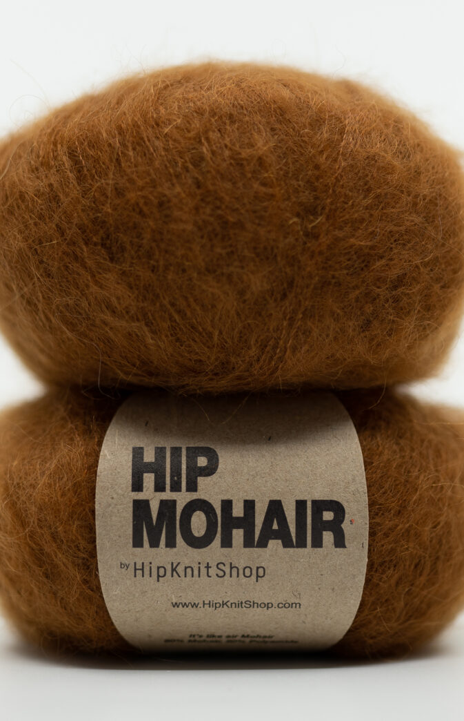 mohair garn karamellbrun