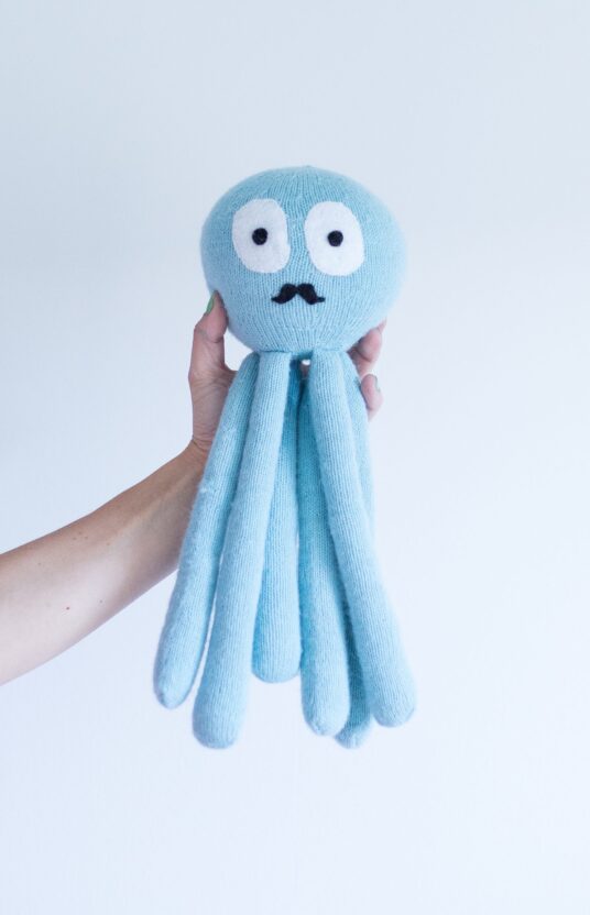 Knitted toy octopus