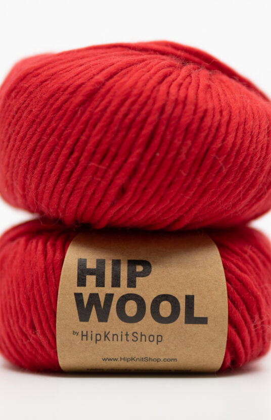 red wool yarn