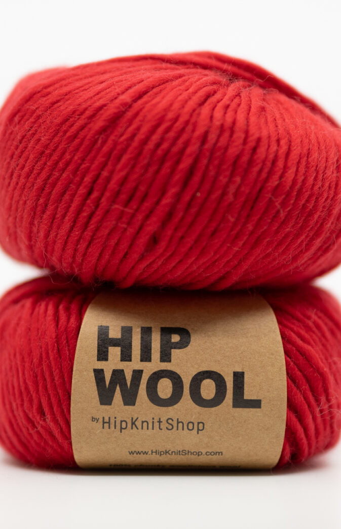 red wool yarn