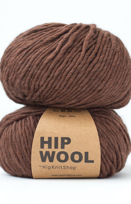 Hip Wool 100 % wool brown colored yarn