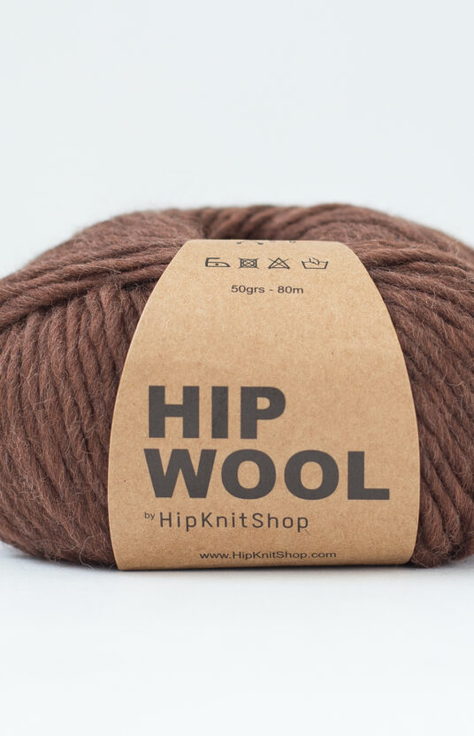 chocolate colored hip wool yarn