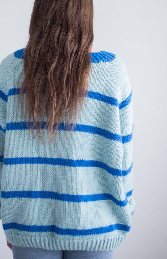 knitting pattern women stripes raglan