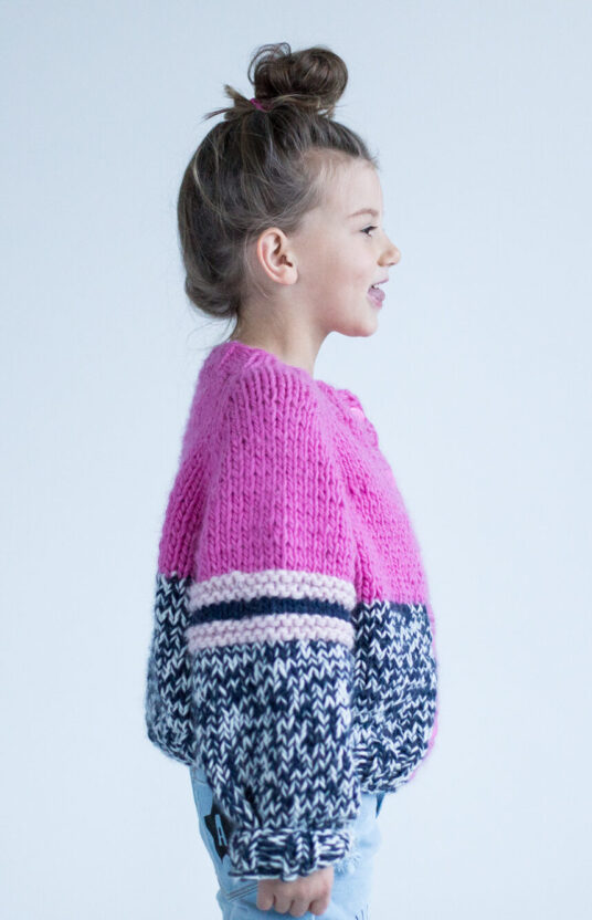 strikkeoppskrift jakke cardigan jente