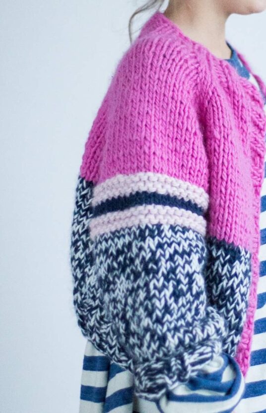 knitting kit kids cardigan