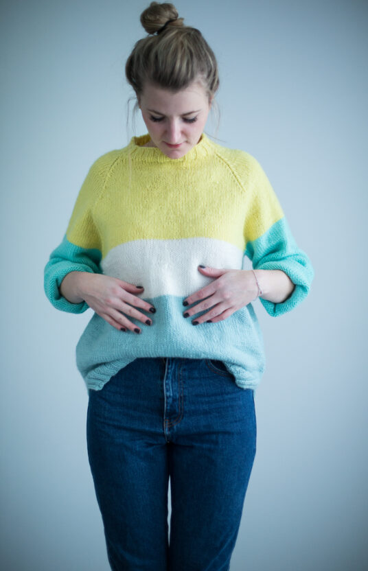 knitting pattern women sweater raglansleeves