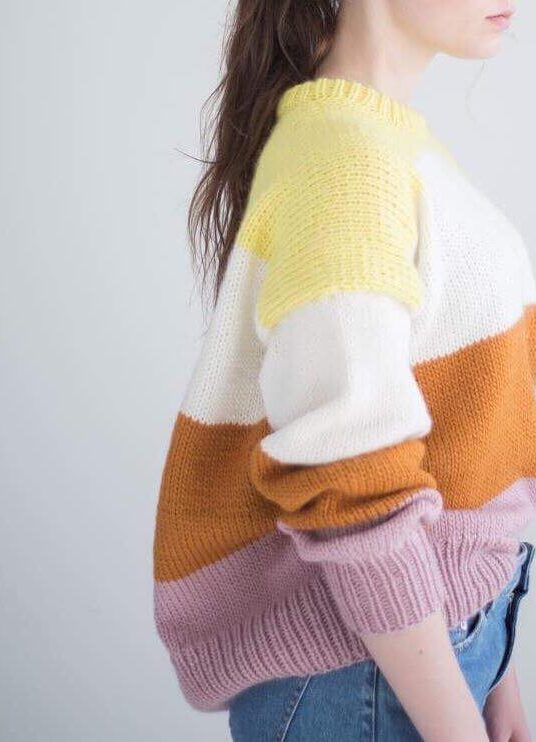 knitting pattern women stripes