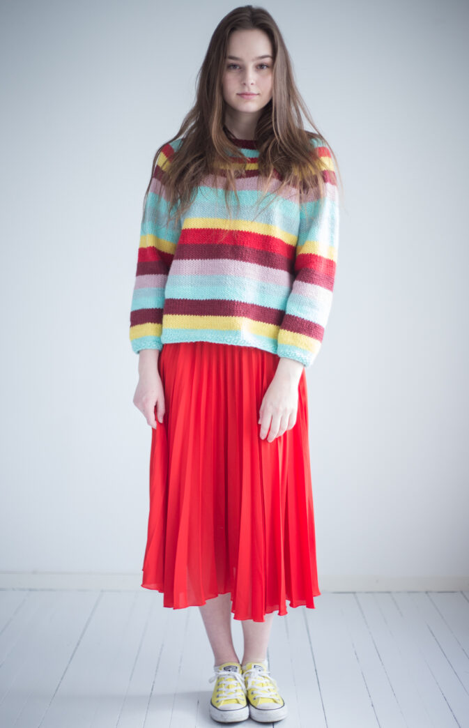 womens striped sweater knitting pattern