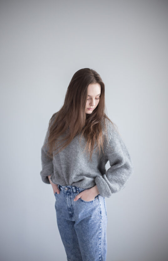 v neck sweater knitting pattern women
