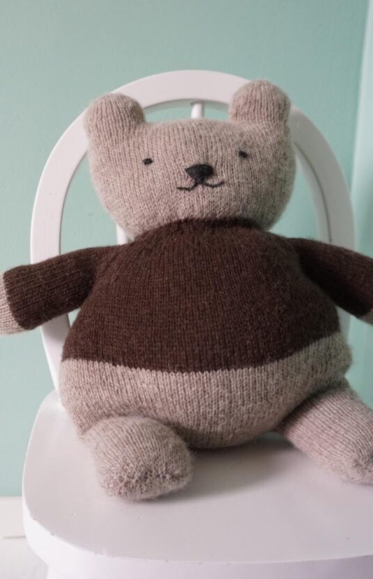 teddybear kids knitting pattern