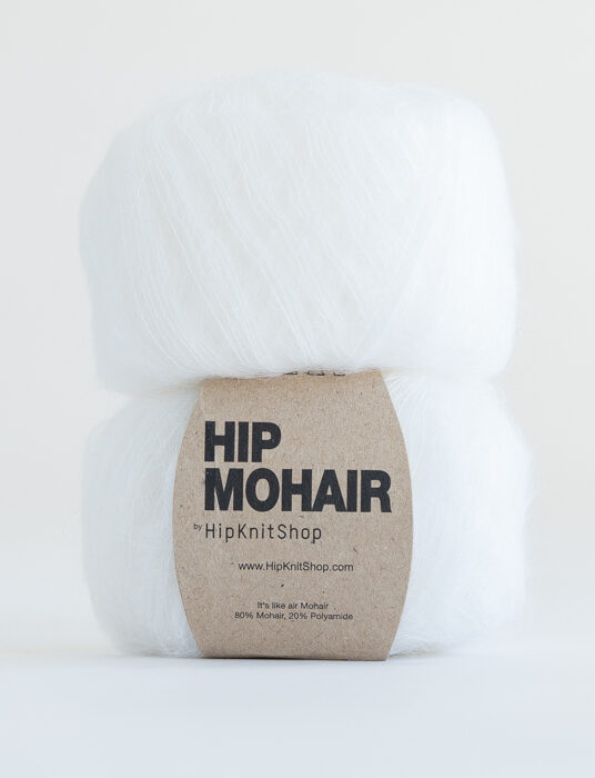white hip mohair yarn