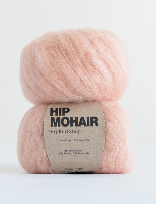 peach colored yarn mohair