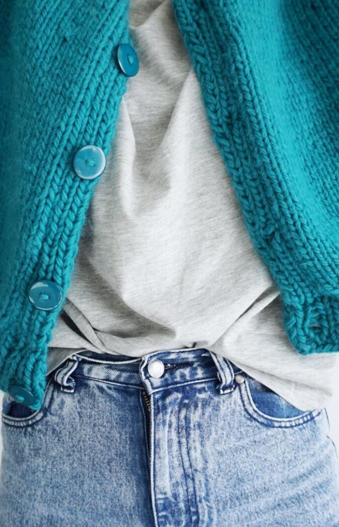 chunky cardigan women knitting pattern