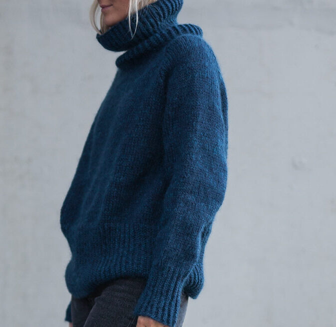 Knitting pattern turtleneck sweater