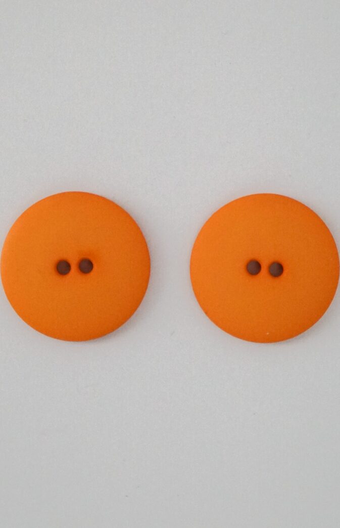 orange matt plastic button