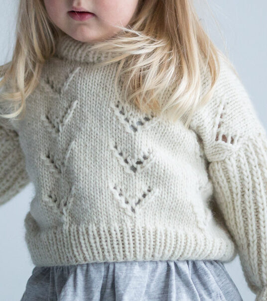 eyelet pattern sweater