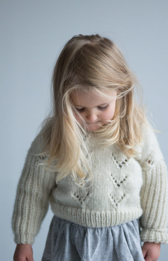 knitting pattern kids eyelet pattern