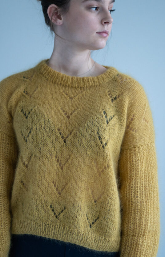 knitted sweater eyelet pattern