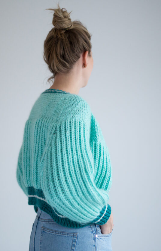 knitted jacket brioche pattern