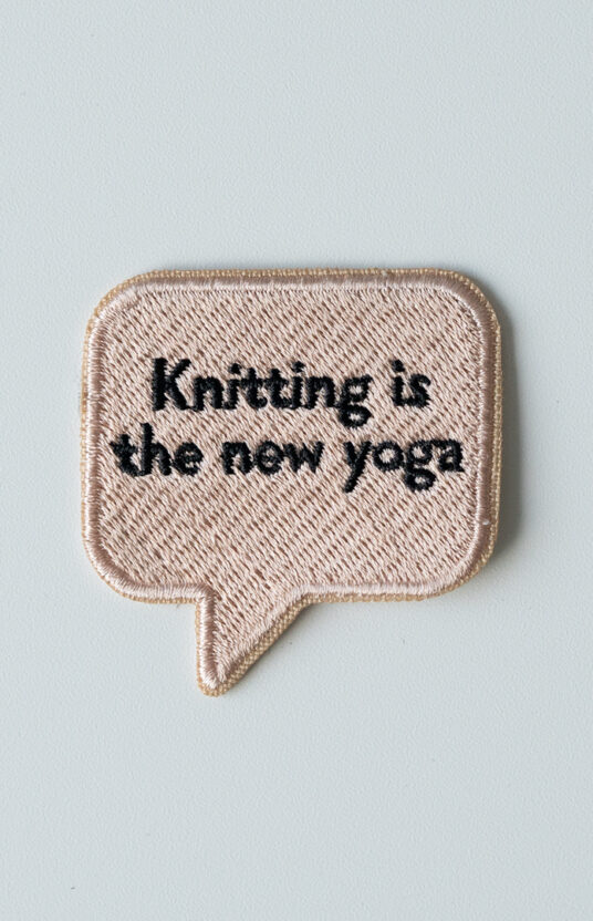 knitting is the new yoga patch