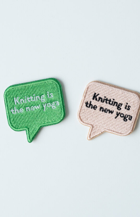 knitting is the new yoga patch