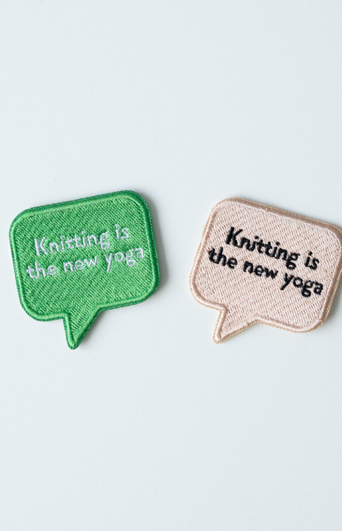knitting is the new yoga patch