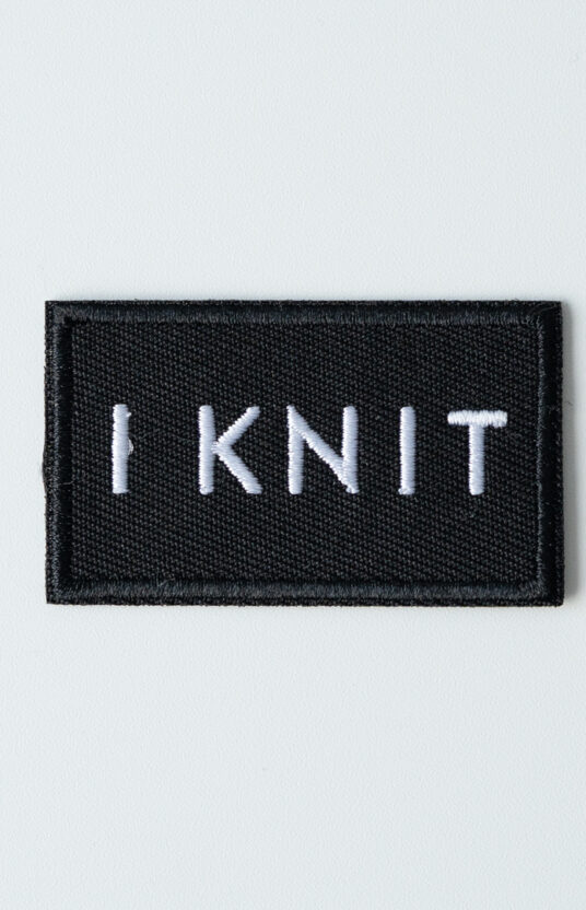 knitting label patch