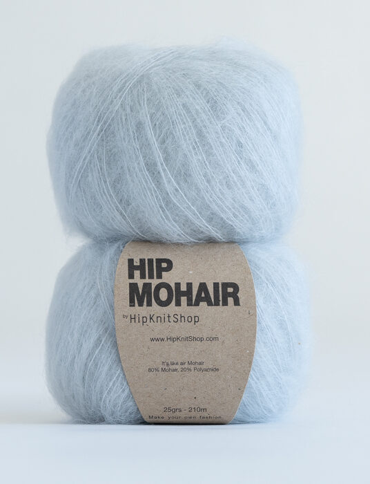 Light grey mohair yarn