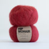 Red mohair yarn