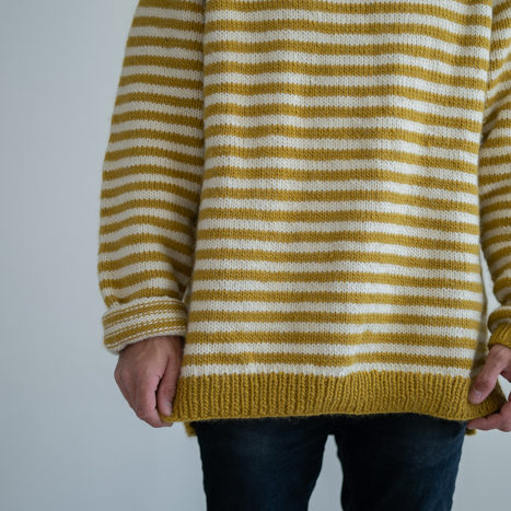 striped sweater men knittingpattern