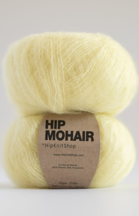 light pastel yellow mohair yarn