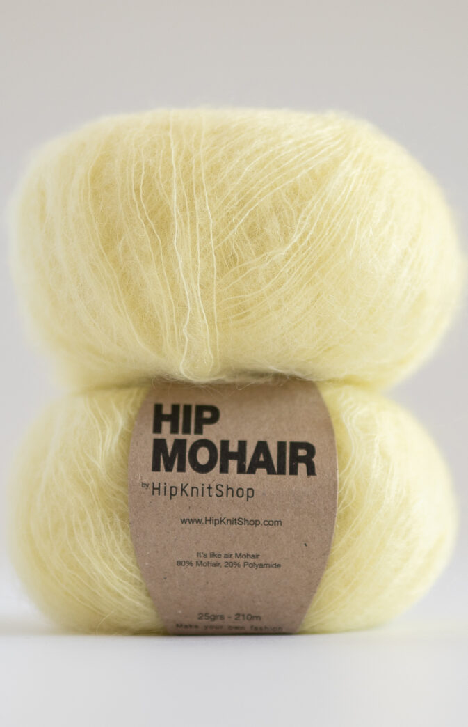light pastel yellow mohair yarn