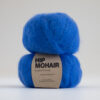 knall blå mohair garn