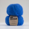 knall blå mohair garn