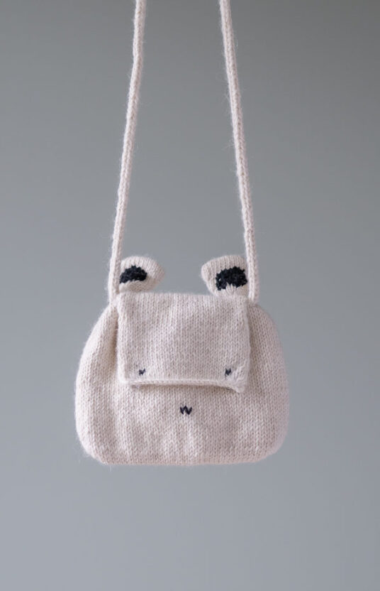 knitting pattern animal bag