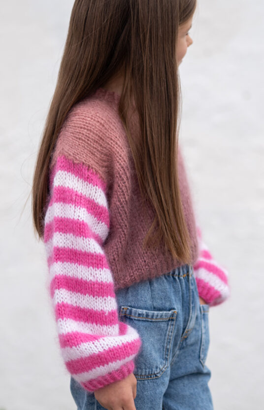 striped sweater kids knitting pattern