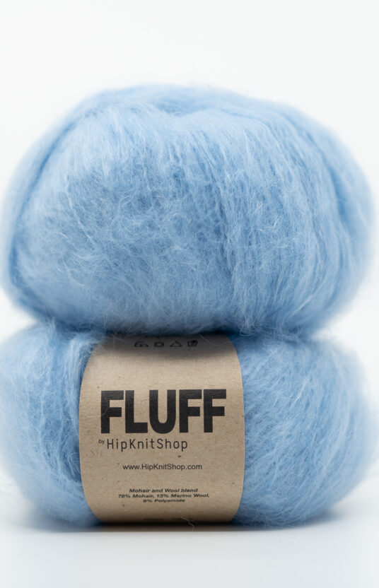 Baby blue mohair yarn