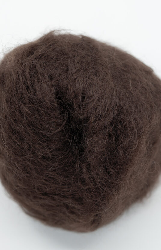 dark brown mohair yarn