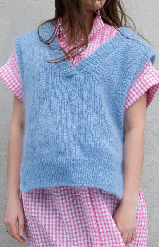 strikket vest oppskrift