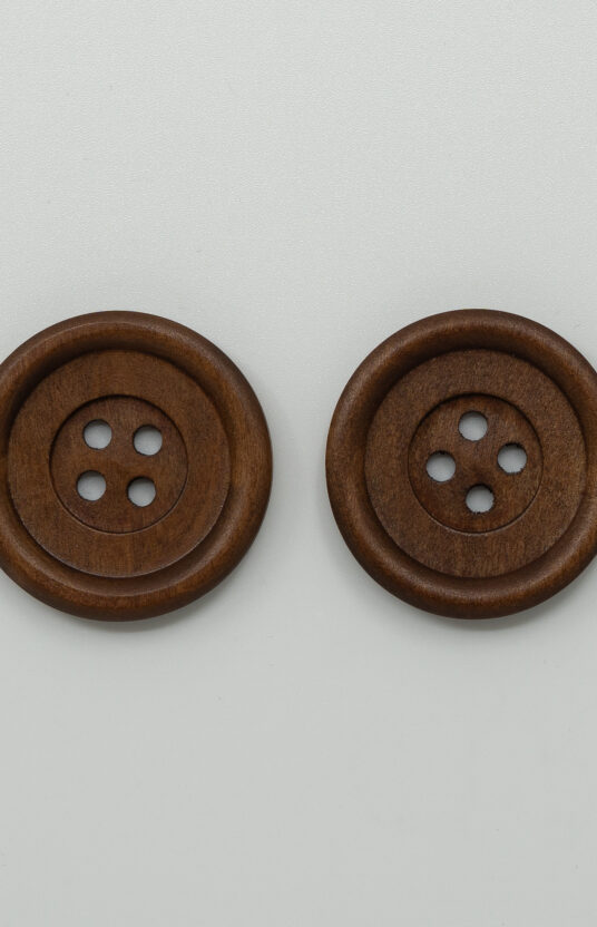 dark brown wood button